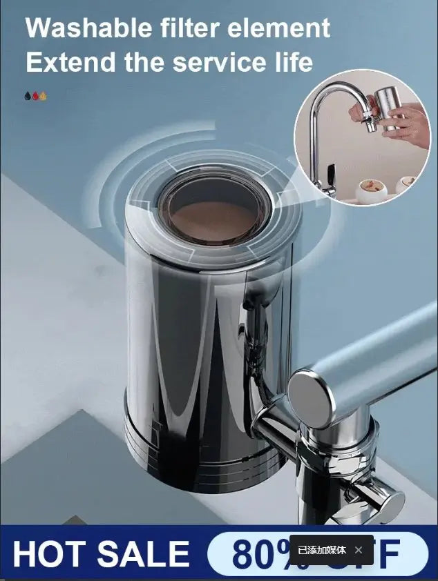 YS Special HydraPure™ – Filtro de Agua para Grifo | Purificador Doméstico de 7 Capas, Agua Pura y Saludable al Instante