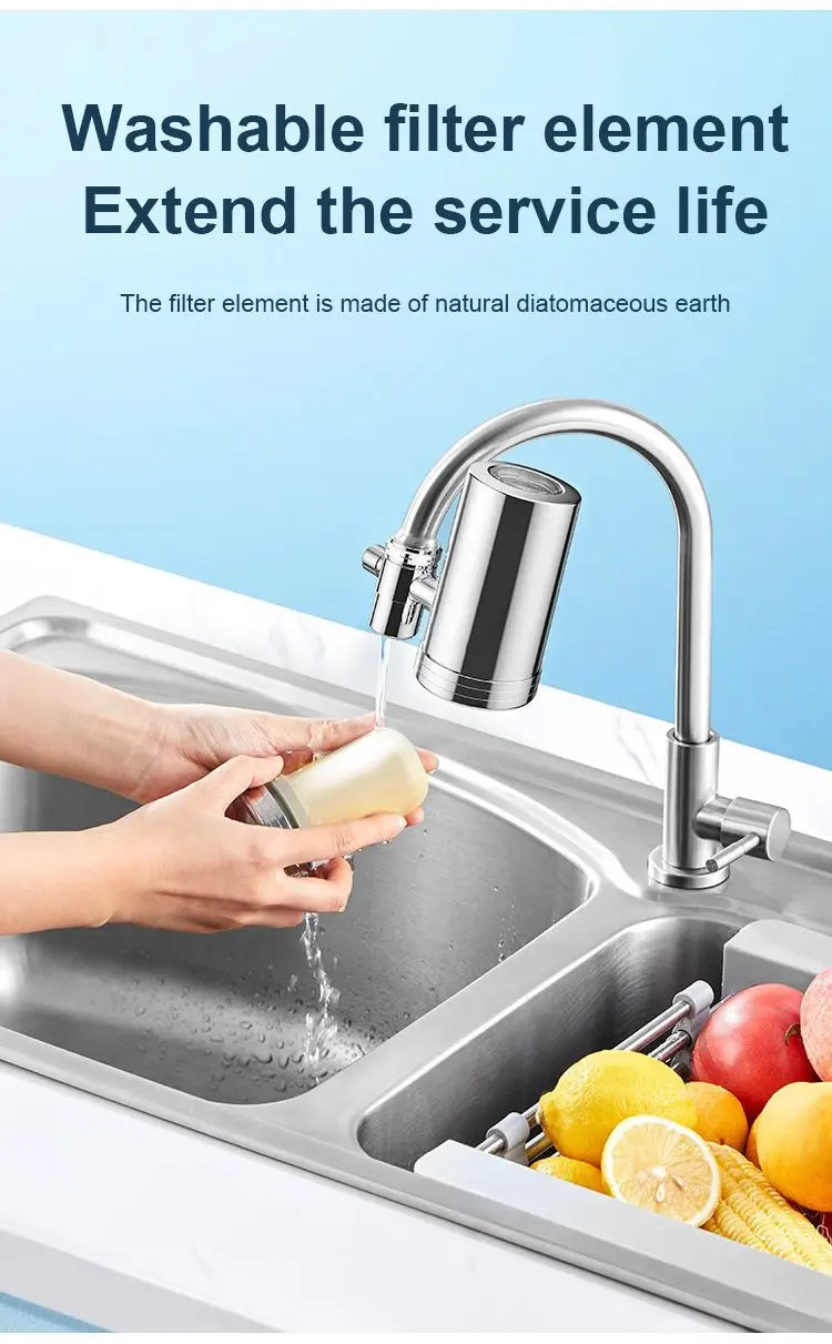 YS Special HydraPure™ – Filtro de Agua para Grifo | Purificador Doméstico de 7 Capas, Agua Pura y Saludable al Instante