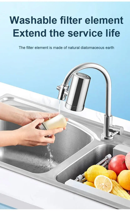 YS Special HydraPure™ – Filtro de Agua para Grifo | Purificador Doméstico de 7 Capas, Agua Pura y Saludable al Instante